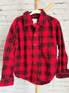 ⭐️⭐️PICK 5 / $20 Carter's Red & Black Plaid Button-Up Shirt